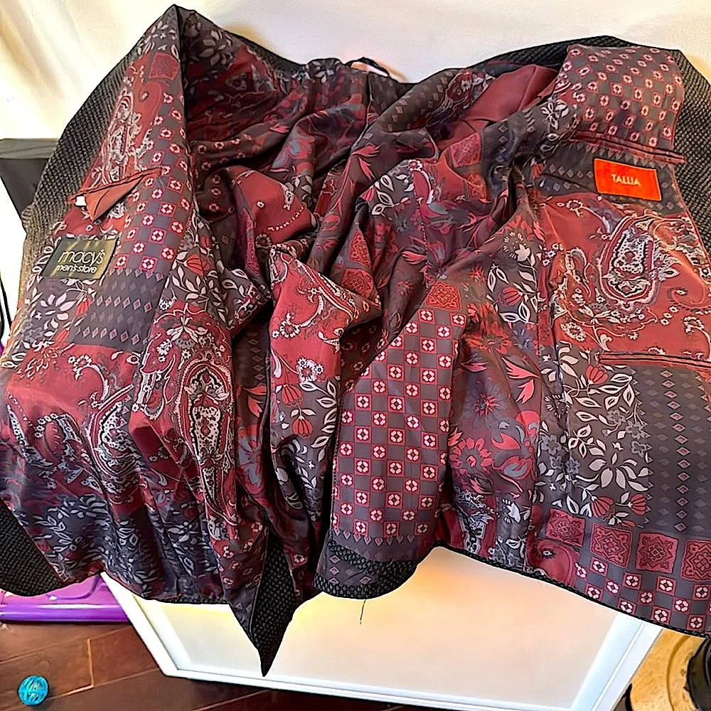 NWT!!! Men's Tallia Charcoal Wool Blazer!! 44L - Picture 9 of 10